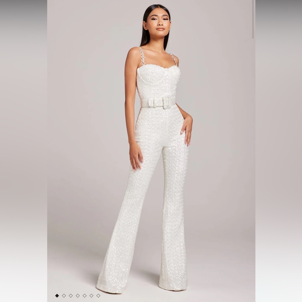 Nadine Merabi White Jumpsuit